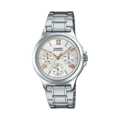Casio General LTP-V300D-7A2UDF Analog Silver Dial Date Women Watch